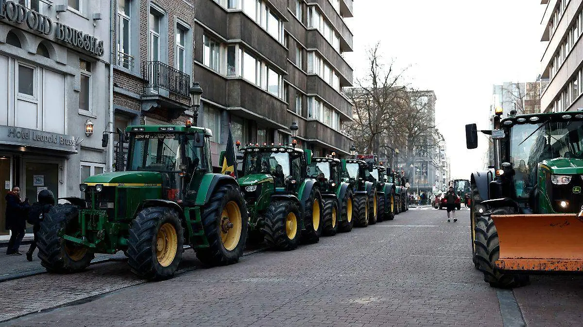 Protesta agricultores en Bruselas